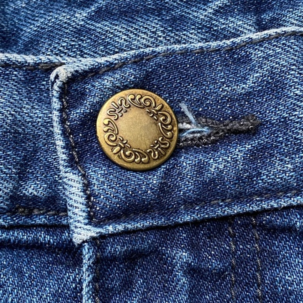 Free People Denim Jean Blue Mini Skirt Size 0 - Picture 4 of 9